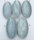 Wonki Ware, avlang skål, (pebble olive dish), 1-5 Turkis thumbnail