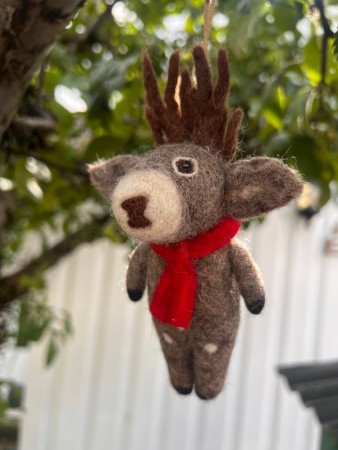 Bambi, julepynta, tova ull