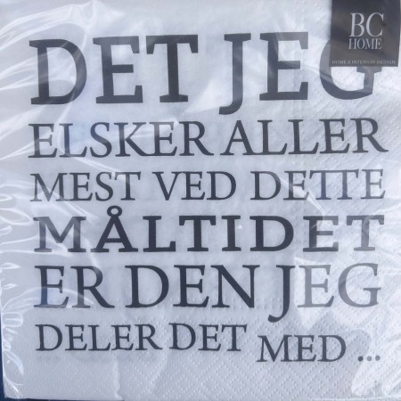 Serviett, DET JEG ELSKER