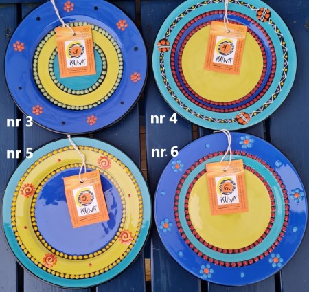 Tallerken, ISUNA frå Sør-Afrika, blå 5