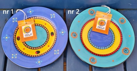 Tallerken, ISUNA frå Sør-Afrika, blå 2 